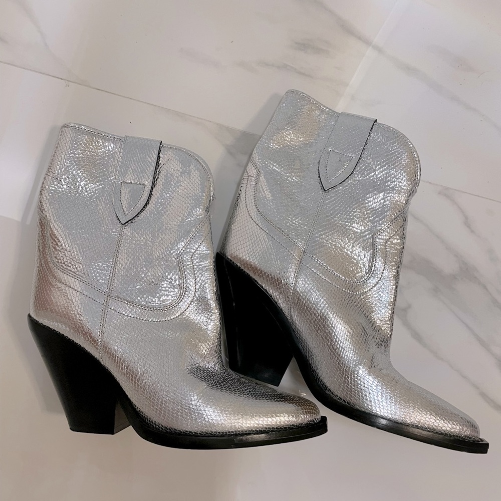 Isabel Marant silver cowboy boots great condition size 38.